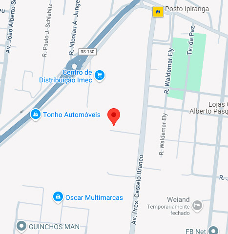 Mapa localização Sala Justiça do Trabalho de Lajeado